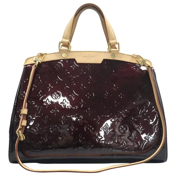 Louis Vuitton Brea Burgundy Monogram Patent Leather Satchel 818-123124 - Picture 1 of 11